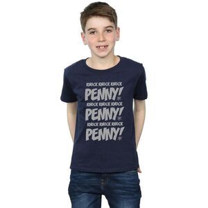 The Big Bang Theory Boys Knock Knock Penny Cotton T-Shirt / Navy Blue